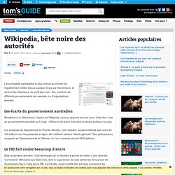 Wikipedia, bête noire des autorités