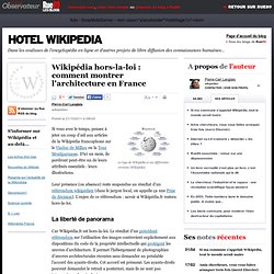 Wikipédia hors-la-loi : comment montrer l'architecture en France