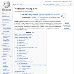 Wikipedia:Creating a bot