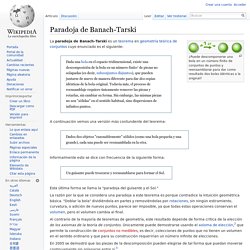 Paradoja de Banach-Tarski