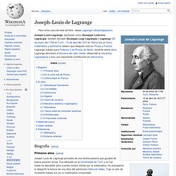 Joseph-Louis de Lagrange - Wikipedia, la enciclopedia libre-Mozi