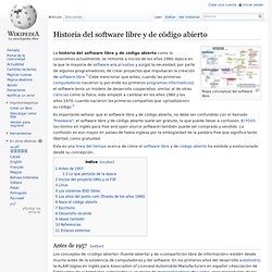 Historia del software libre y de código abierto.