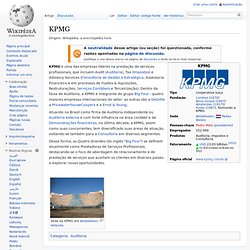 KPMG - Wikipédia, a enciclopédia livre