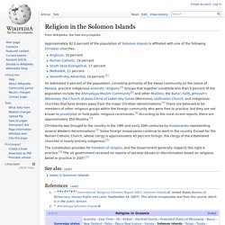 Religion in the Solomon Islands