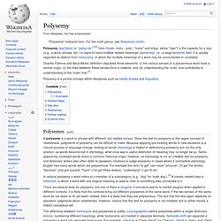 Polysemy