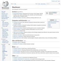 Hardware - Wikipedia, the free encyclopedia