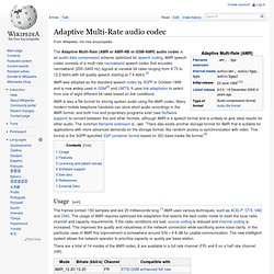 Adaptive Multi-Rate audio codec