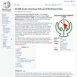 ELAM (Latin American School of Medicine) Cuba