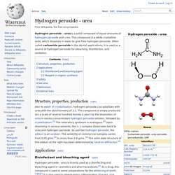 Hydrogen peroxide - urea