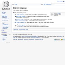 Frisian language