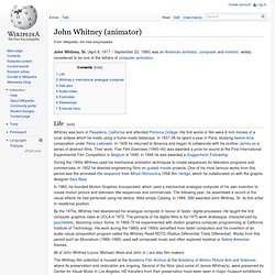 John Whitney (animator)