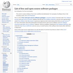 List of free and open-source software packages