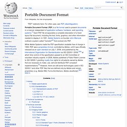 PDF: Portable Document Format (files)