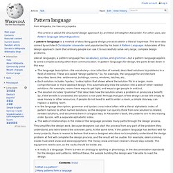 Pattern language