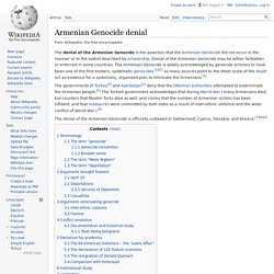 Armenian Genocide denial