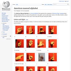 American manual alphabet