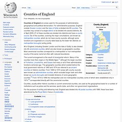 Counties of England