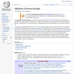 Alphabet of human thought