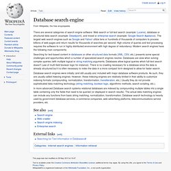 Database search engine