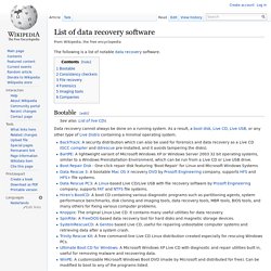 List of data recovery software