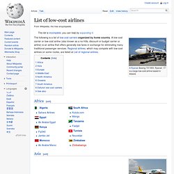 List of Low-cost Airlines