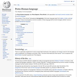Proto-Human language