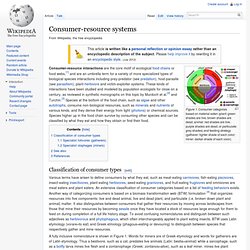 Consumer-resource systems