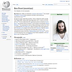 Ben Frost (musician)