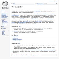 Goodhart's law