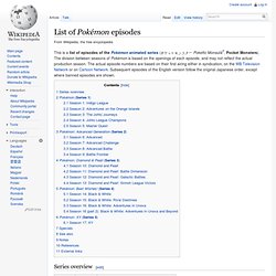 List of Pokémon episodes