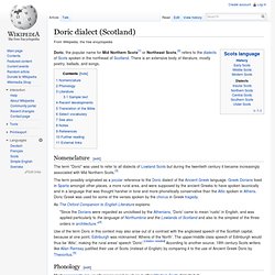 Doric dialect (Scotland)