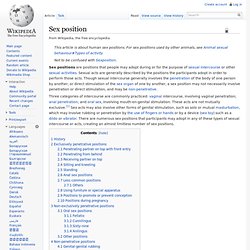 Wikipedia - Sex position