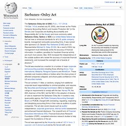 Sarbanes–Oxley Act