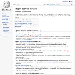 Project delivery method