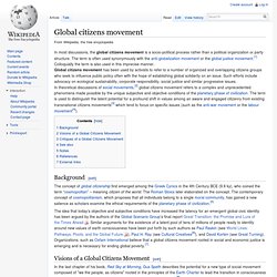 Global citizens movement