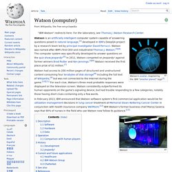 Watson (artificial intelligence software)