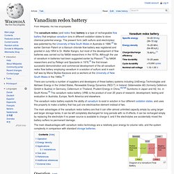 Vanadium redox battery