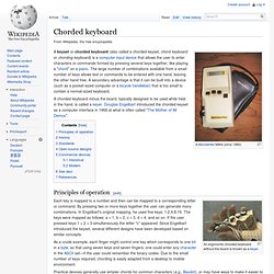 Chorded keyboard