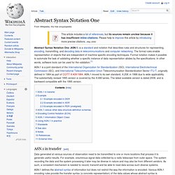 Abstract Syntax Notation One