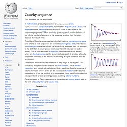 Cauchy sequence