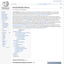 Social identity theory