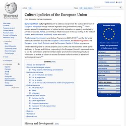 Cultural policies of the European Union
