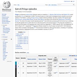 List of Fringe episodes