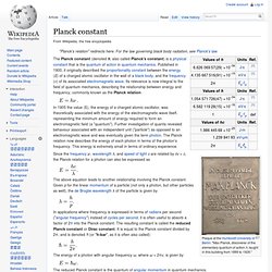 Planck constant