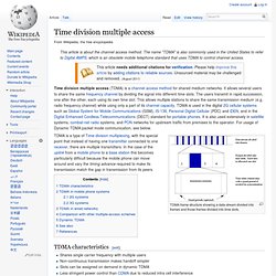 Time division multiple access