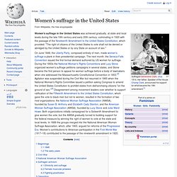Women's suffrage in the United States