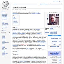 Marshall Sahlins