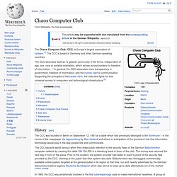 Chaos Computer Club - Wiki