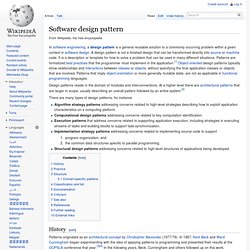 Design pattern (computer science)