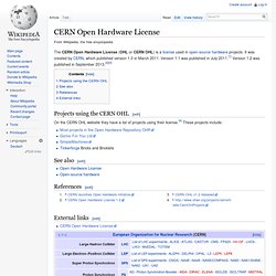 CERN Open Hardware License